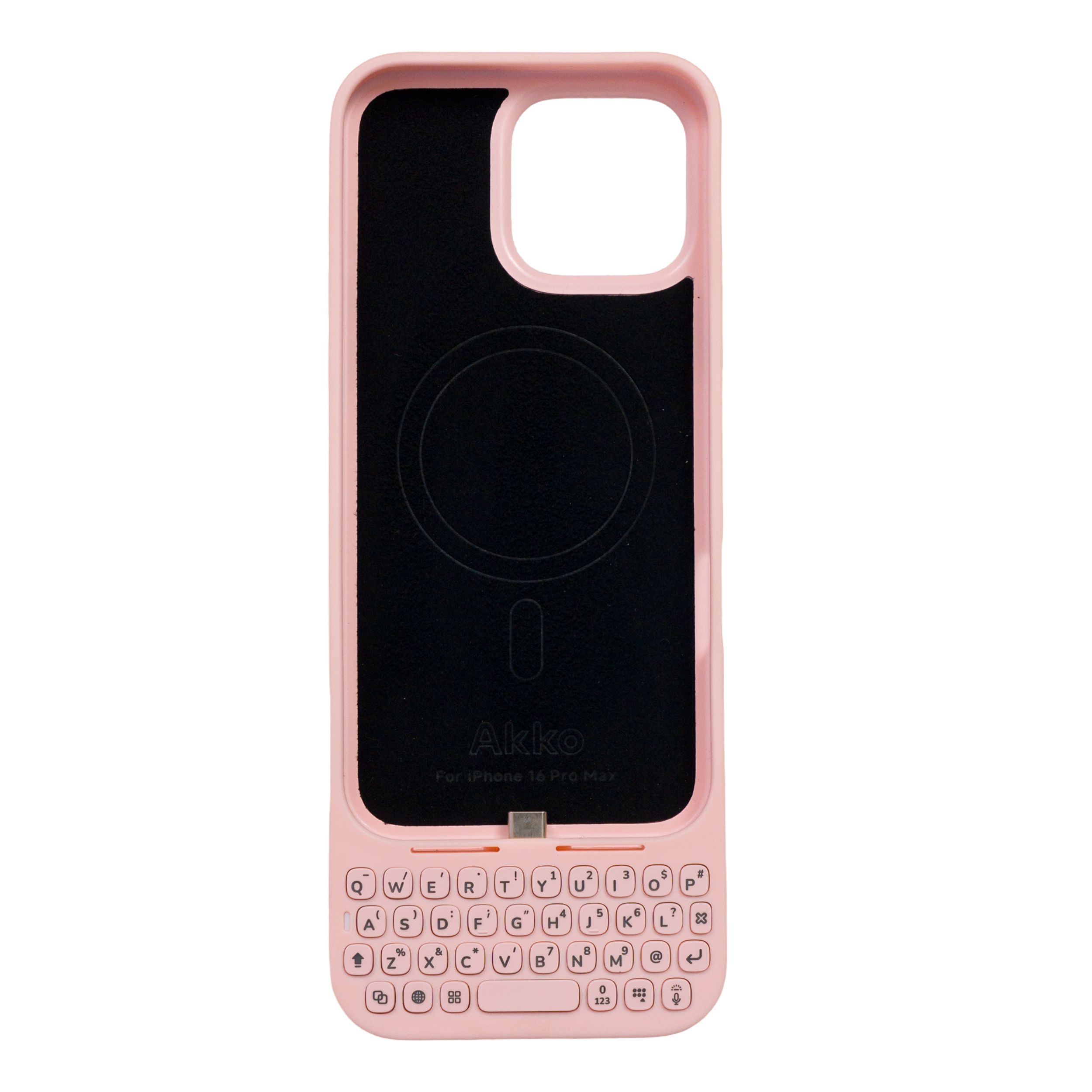 Ốp lưng iPhone 16 Pro Max kèm bàn phím Akko MetaKey Màu Hồng