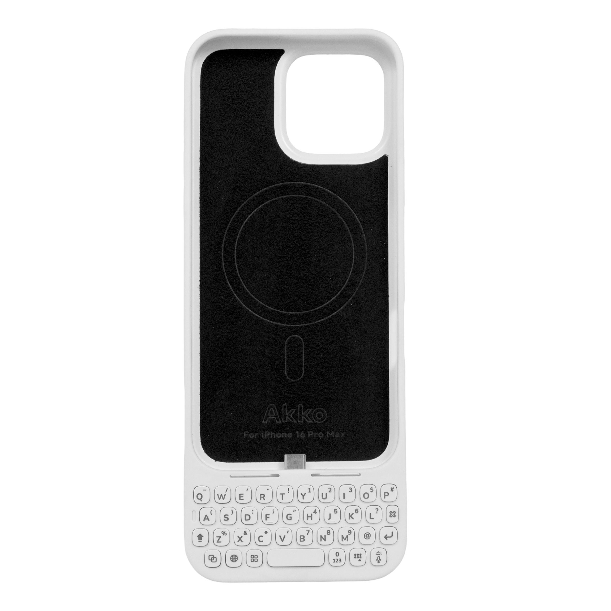 Ốp lưng iPhone 16 Pro Max kèm bàn phím Akko MetaKey Màu Trắng