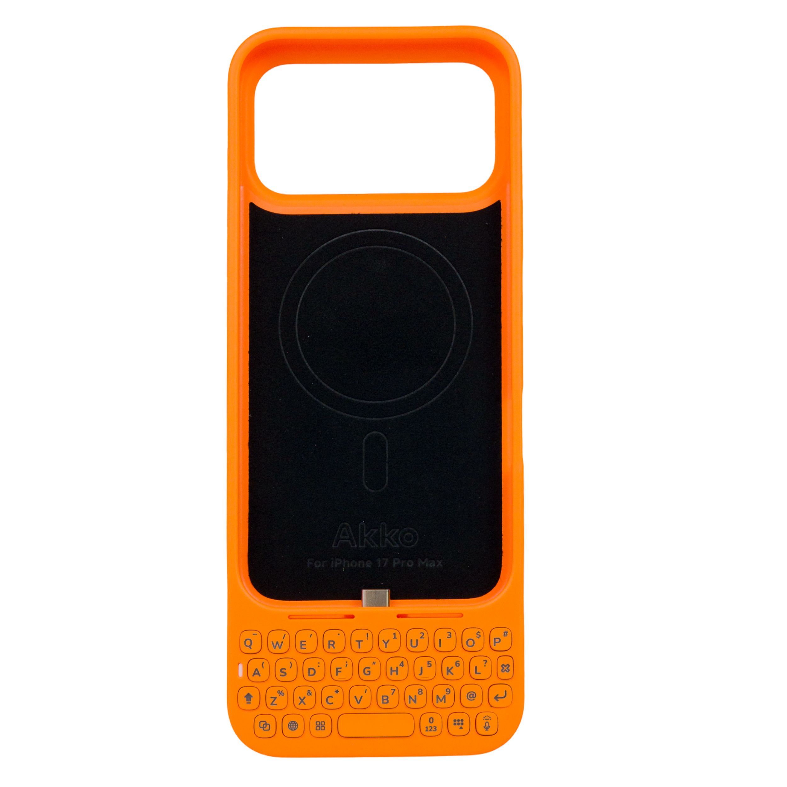 Ốp lưng iPhone 17 Pro Max kèm bàn phím Akko MetaKey Màu Cam