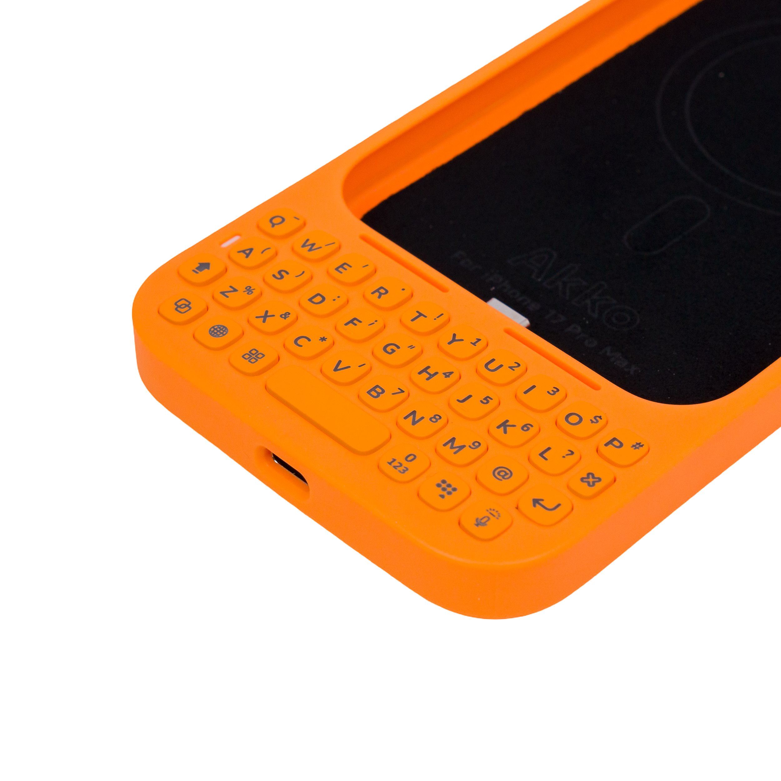 Ốp lưng iPhone 17 Pro Max kèm bàn phím Akko MetaKey Màu Cam