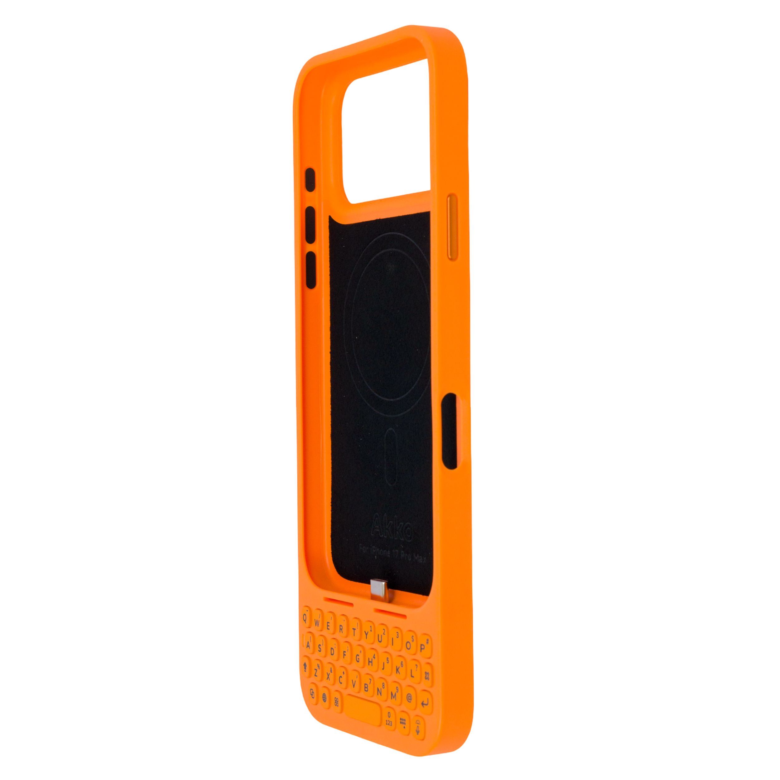 Ốp lưng iPhone 17 Pro Max kèm bàn phím Akko MetaKey Màu Cam