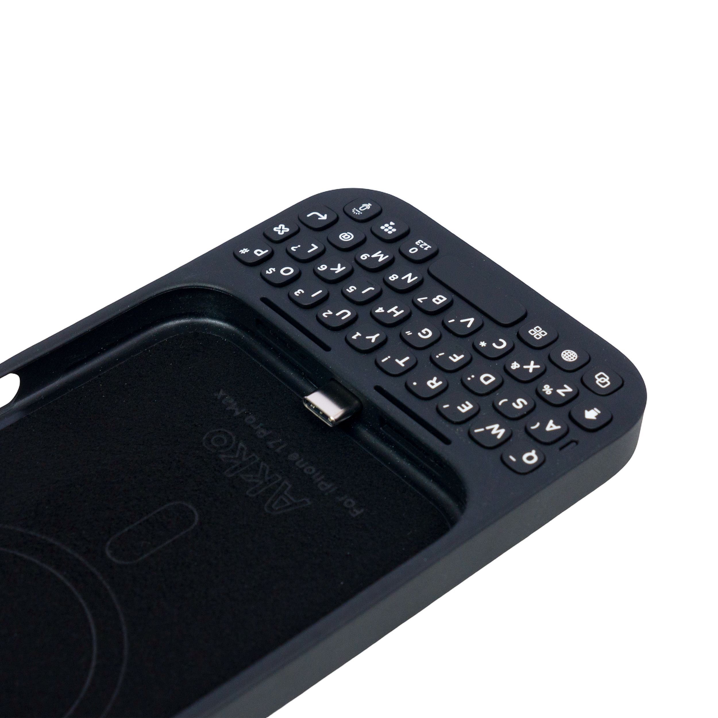 Ốp lưng iPhone 17 Pro Max kèm bàn phím Akko MetaKey Màu Đen