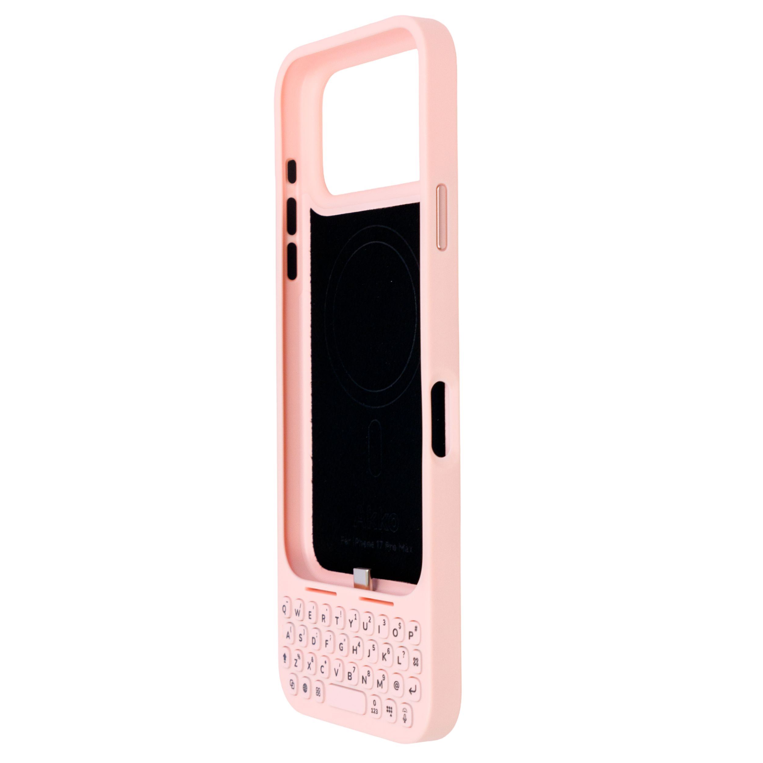 Ốp lưng iPhone 17 Pro Max kèm bàn phím Akko MetaKey Màu Hồng