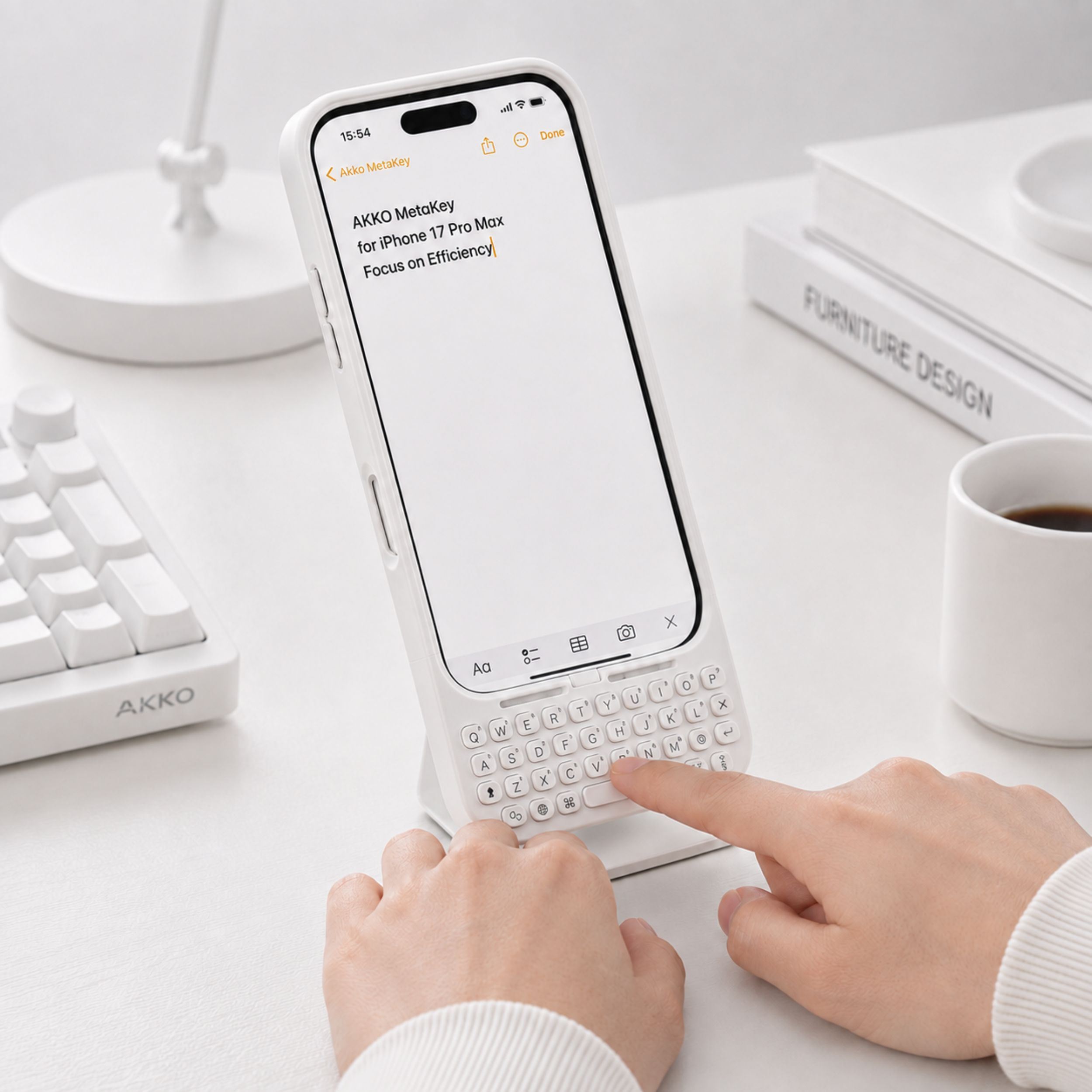 Ốp lưng iPhone 17 Pro Max kèm bàn phím Akko MetaKey - 7