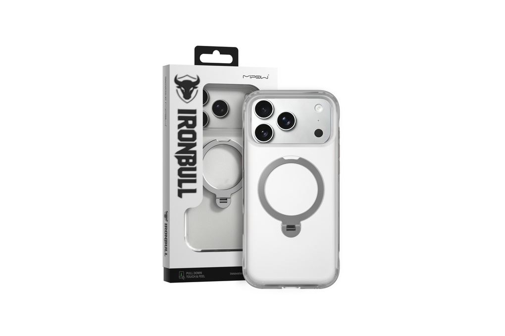 Ốp lưng Magnetic iPhone 18 Pro Max PC TPU Mipow MAS18B IRONBULL Màu Trắng