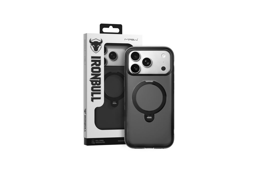 Ốp lưng Magnetic iPhone 18 Pro Max PC TPU Mipow MAS18B IRONBULL Màu Xám đậm