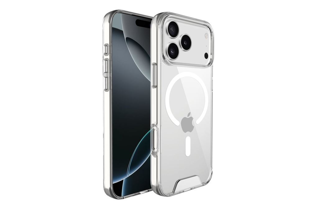 Ốp lưng Magnetic iPhone 18 Pro PC TPU JINYA Crystal Màu Trắng