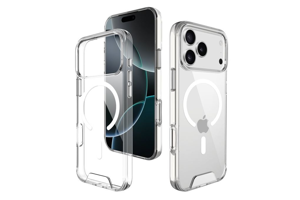 Ốp lưng Magnetic iPhone 18 Pro PC TPU JINYA Crystal Màu Trắng