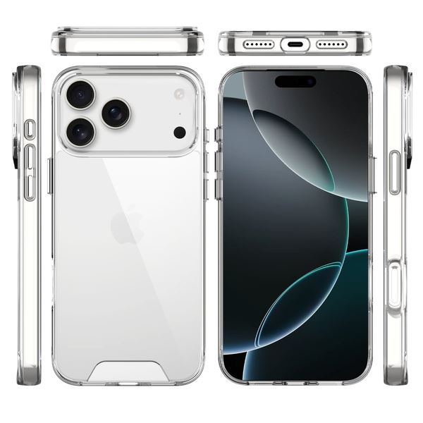 Ốp lưng iPhone 18 Pro Max PC TPU JINYA Crystal Màu Trắng