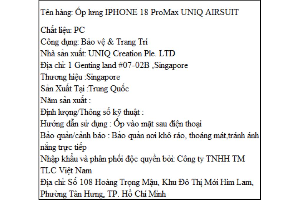 Ốp lưng Magnetic iPhone 18 Pro Max PC UNIQ Có Nút Camera Control AIRSUIT Màu Trắng