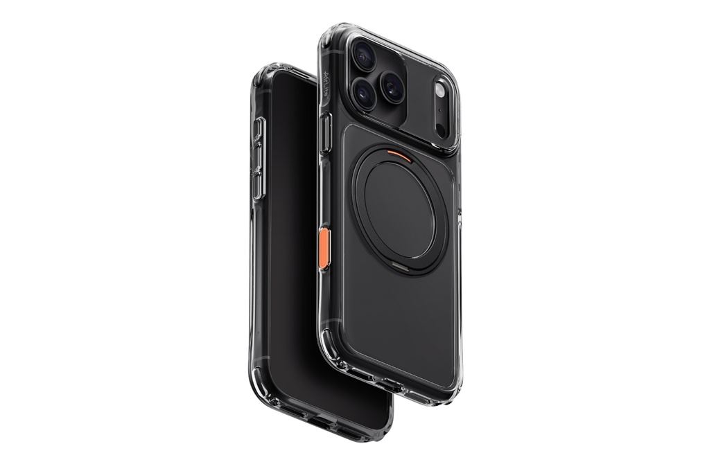Ốp lưng Magnetic iPhone 18 Pro Max PC TPU ALU UNIQ Xoay 360 Có Nút Camera Control SWIVIX Màu Đen