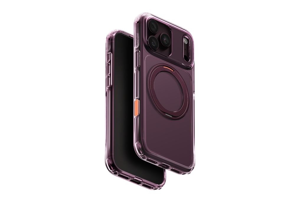 Ốp lưng Magnetic iPhone 18 Pro Max PC TPU ALU UNIQ Xoay 360 Có Nút Camera Control SWIVIX Màu Đỏ đô