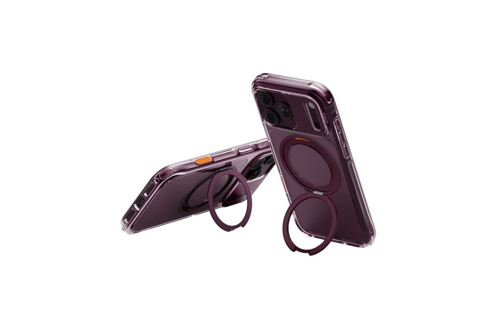 Ốp lưng Magnetic iPhone 18 Pro Max PC TPU ALU UNIQ Xoay 360 Có Nút Camera Control SWIVIX Màu Đỏ đô