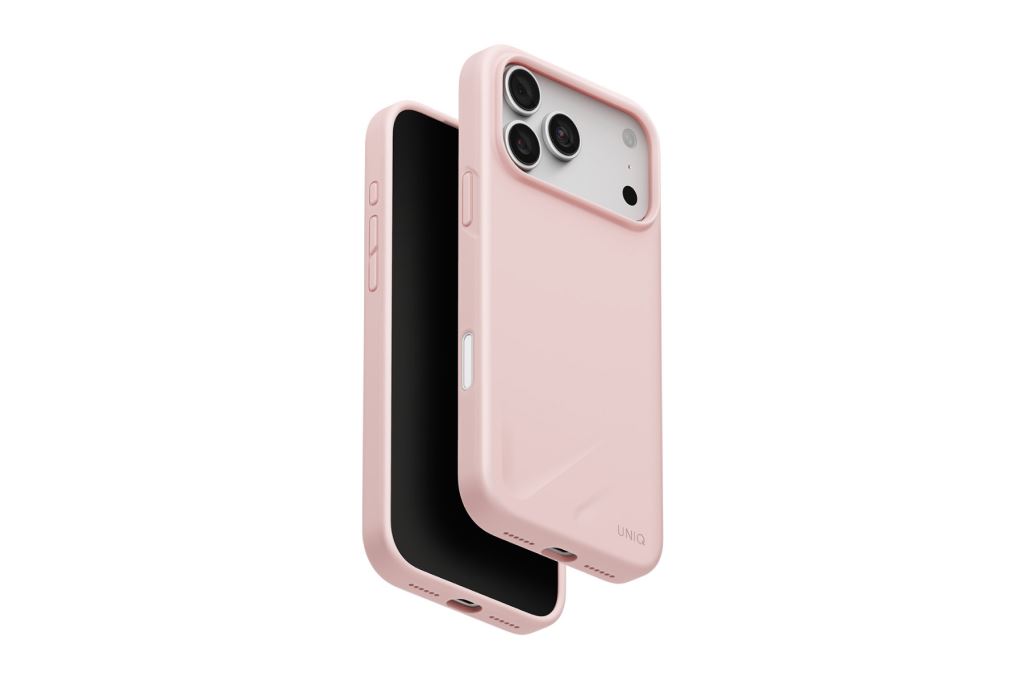 Ốp lưng Magnetic iPhone 18 Pro Max Silicone UNIQ Có Nút Camera Control LINO Liquid Màu Hồng nhạt