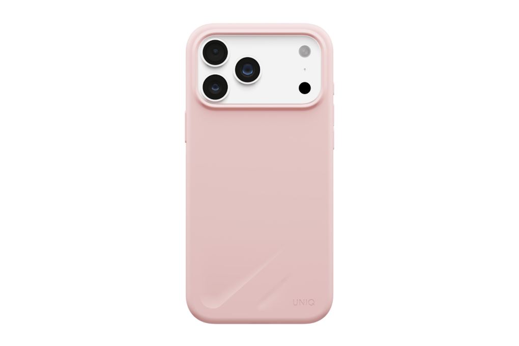 Ốp lưng Magnetic iPhone 18 Pro Max Silicone UNIQ Có Nút Camera Control LINO Liquid Màu Hồng nhạt