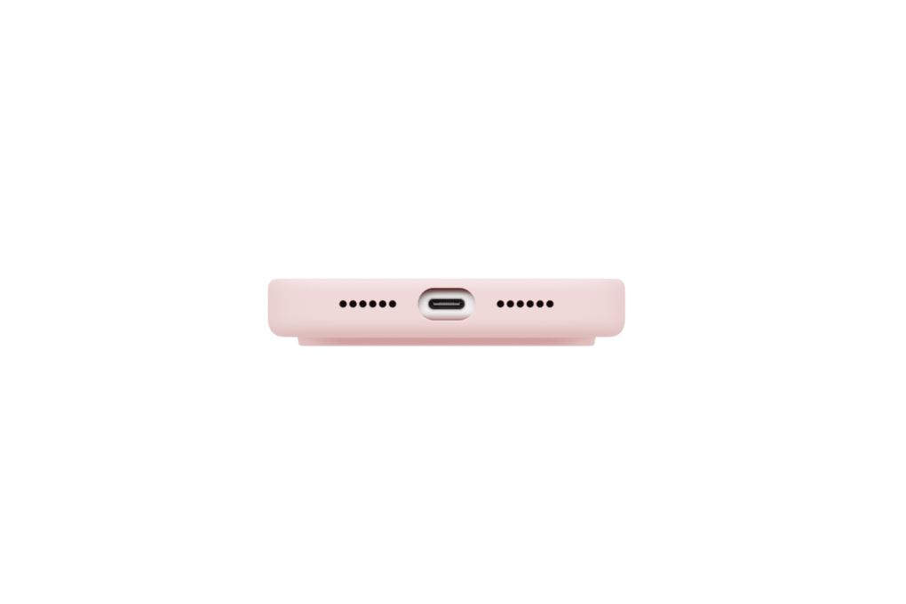 Ốp lưng Magnetic iPhone 18 Pro Max Silicone UNIQ Có Nút Camera Control LINO Liquid Màu Hồng nhạt