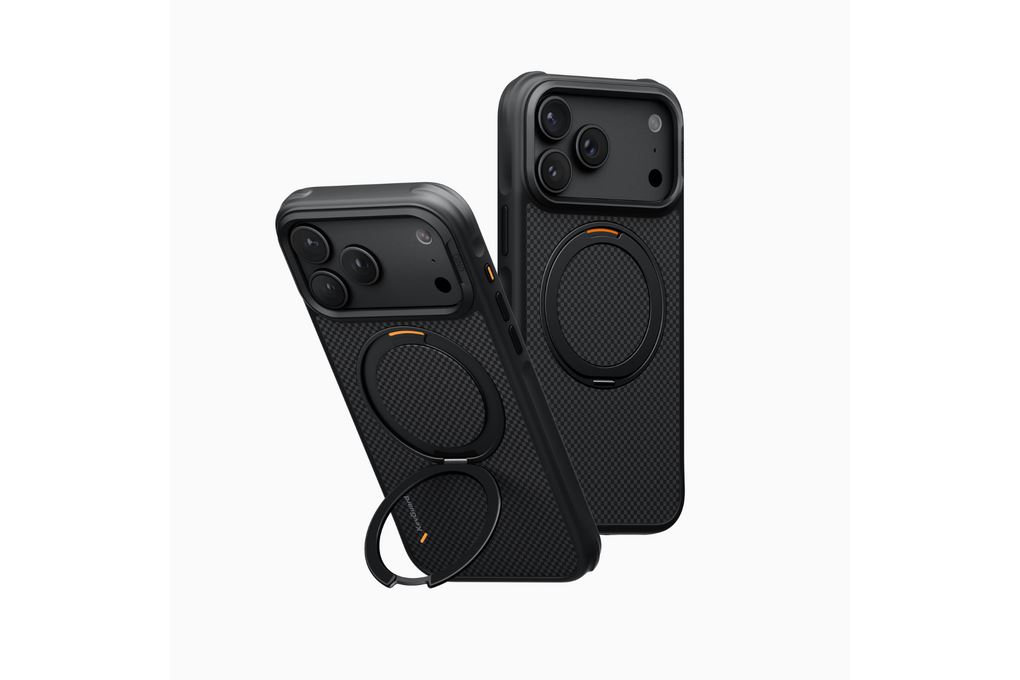 Ốp lưng Magnetic iPhone 18 Pro Max ALU TPU UNIQ Xoay 360 Có Nút Camera Control KEVA KEVLAR Màu Đen