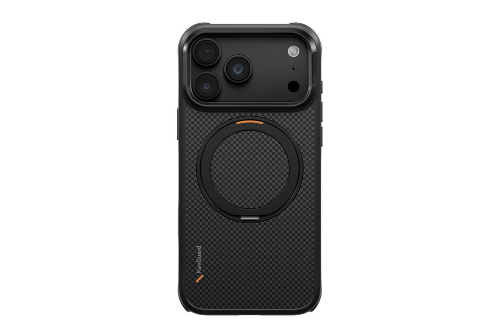 Ốp lưng Magnetic iPhone 18 Pro Max ALU TPU UNIQ Xoay 360 Có Nút Camera Control KEVA KEVLAR Màu Đen