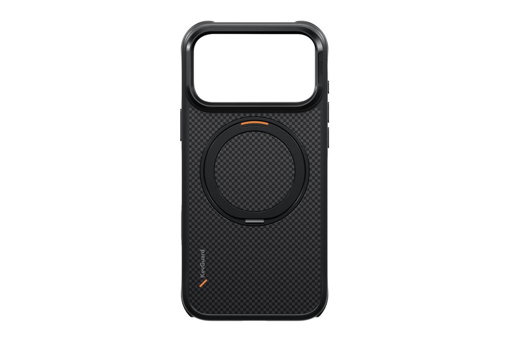Ốp lưng Magnetic iPhone 18 Pro Max ALU TPU UNIQ Xoay 360 Có Nút Camera Control KEVA KEVLAR Màu Đen