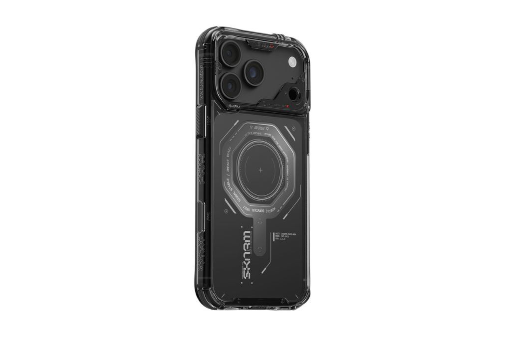 Ốp lưng Magnetic iPhone 18 Pro Max PC TPU SKINARMA Có Nút Camera Control MAGMA Màu Xám đậm