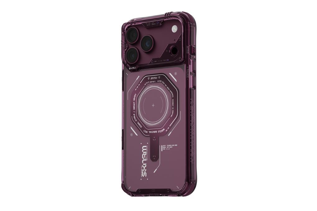 Ốp lưng Magnetic iPhone 18 Pro Max PC TPU SKINARMA Có Nút Camera Control MAGMA Màu Đỏ đô