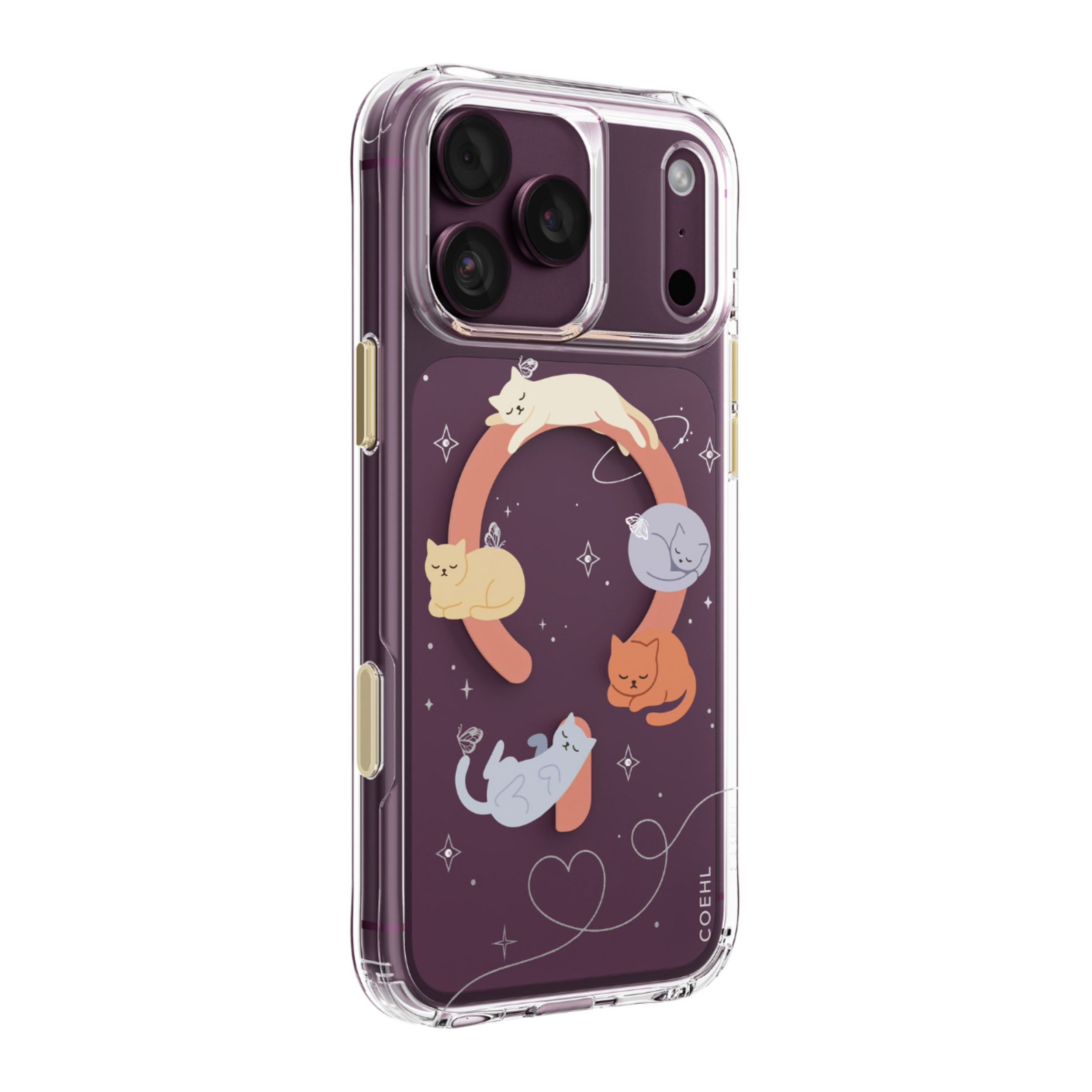 Ốp lưng Magnetic iPhone 18 Pro TPU IML UNIQ Có Nút Camera Control ELYSIA Whiskered Dreams