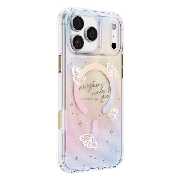 Ốp lưng Magnetic iPhone 18 Pro Max TPU IML UNIQ Có Nút Camera Control ELLIE Prism Bloom