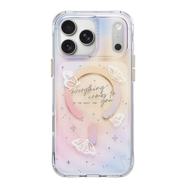 Ốp lưng Magnetic iPhone 18 Pro Max TPU IML UNIQ Có Nút Camera Control ELLIE Prism Bloom