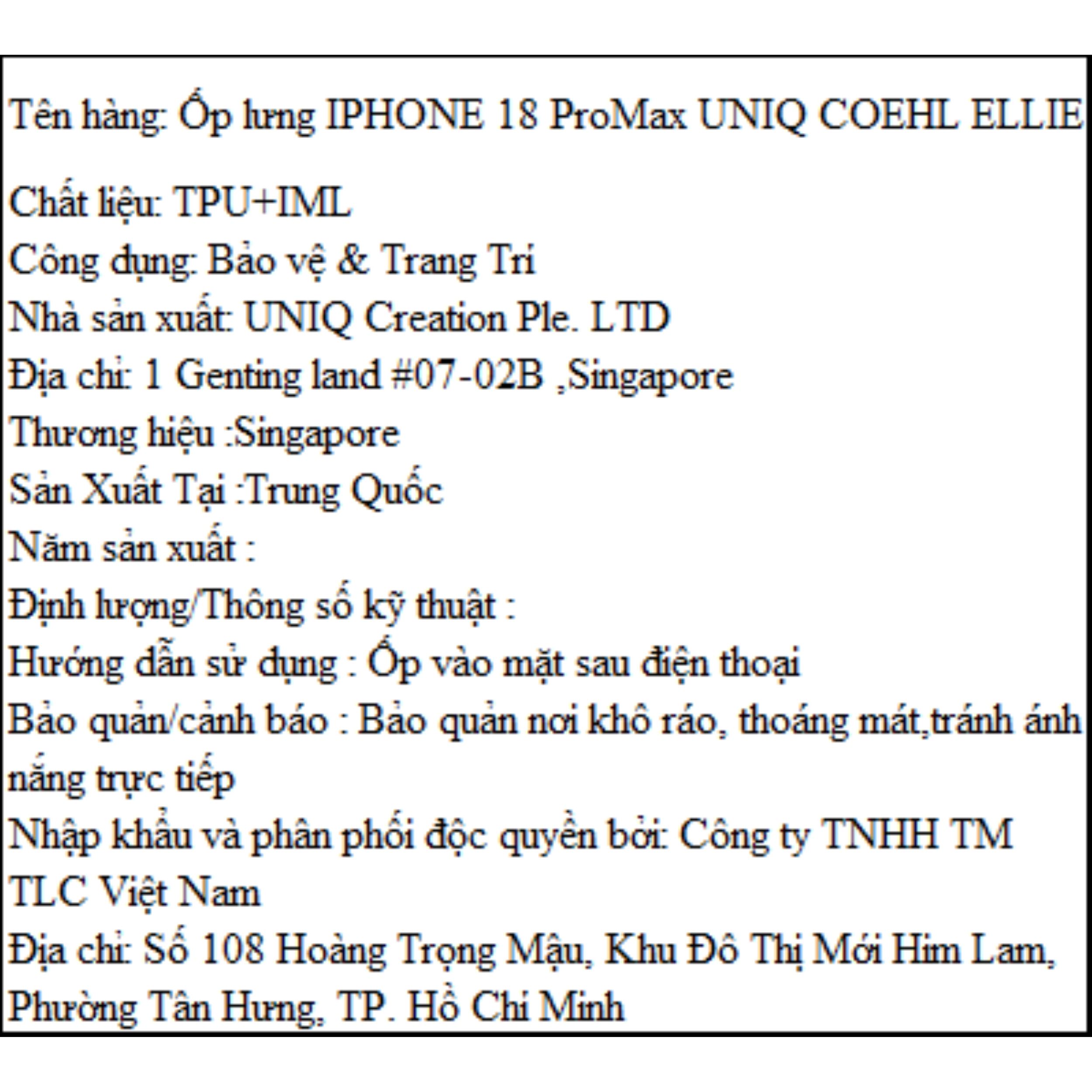 Ốp lưng Magnetic iPhone 18 Pro Max TPU IML UNIQ Có Nút Camera Control ELLIE Prism Bloom