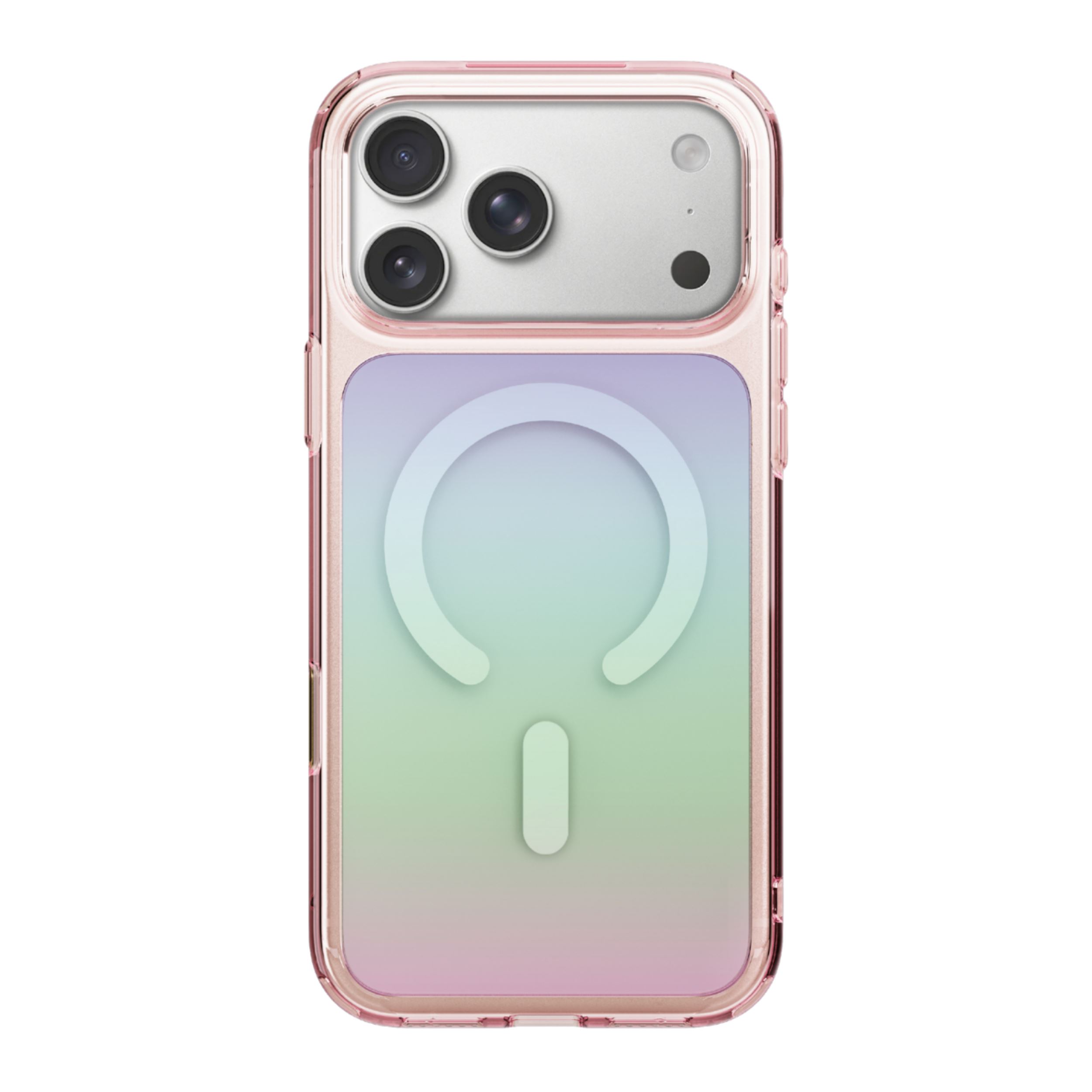 Ốp lưng Magnetic iPhone 18 Pro Max PC TPU STICKER UNIQ Có Nút Camera Control ESTELLE Pink Prism