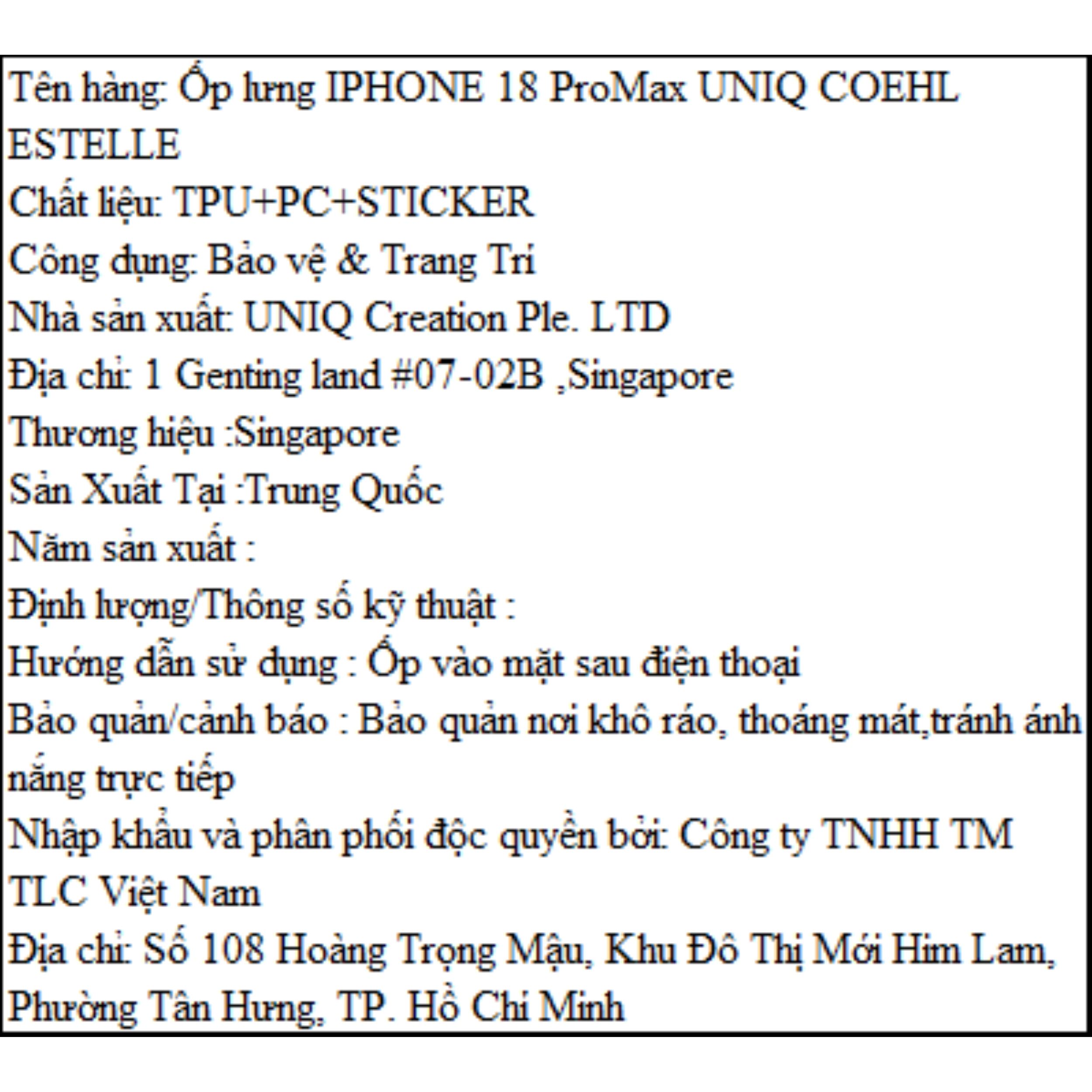 Ốp lưng Magnetic iPhone 18 Pro Max PC TPU STICKER UNIQ Có Nút Camera Control ESTELLE Pink Prism