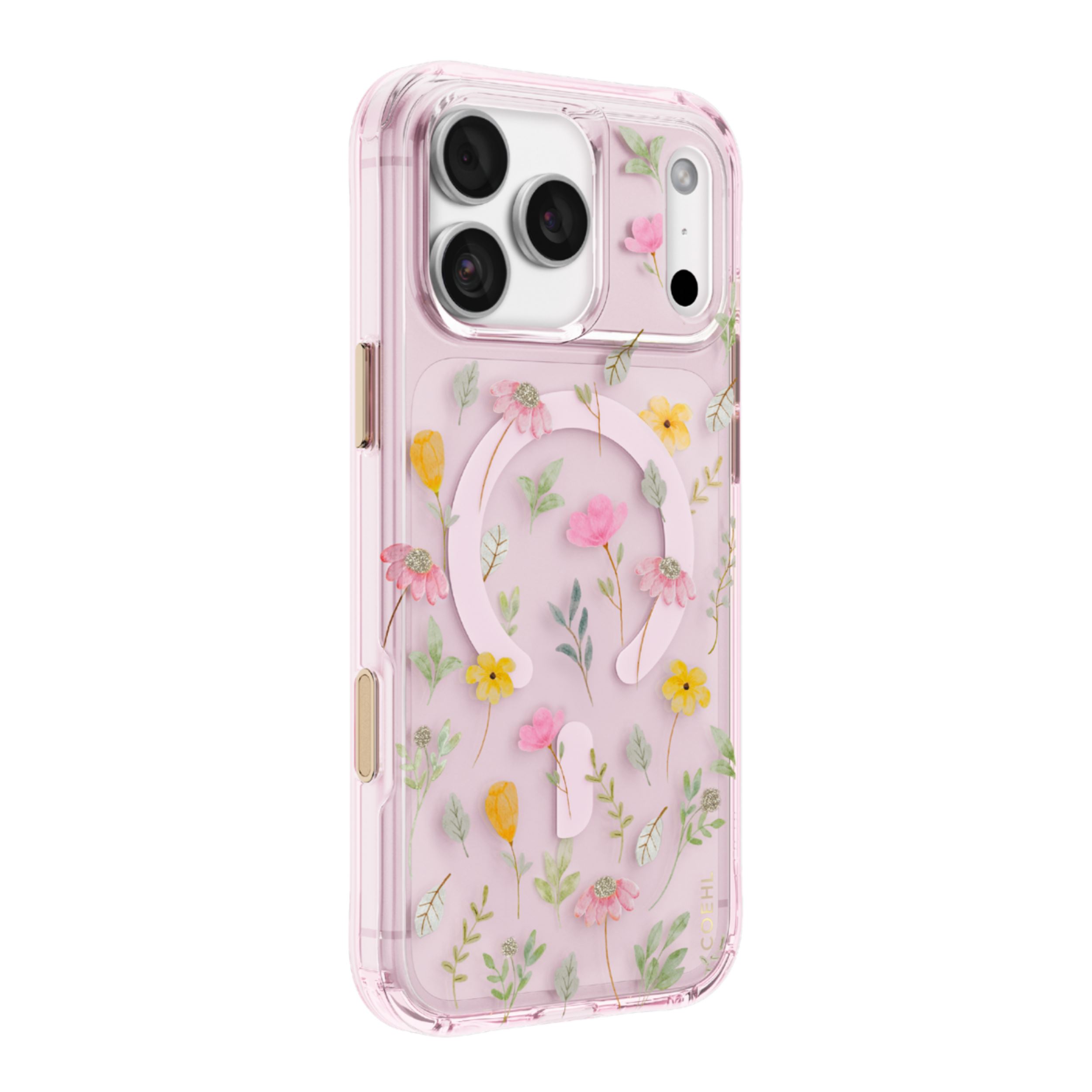 Ốp lưng Magnetic iPhone 18 Pro Max TPU IML UNIQ Có Nút Camera Control EVIE Pink Blossom