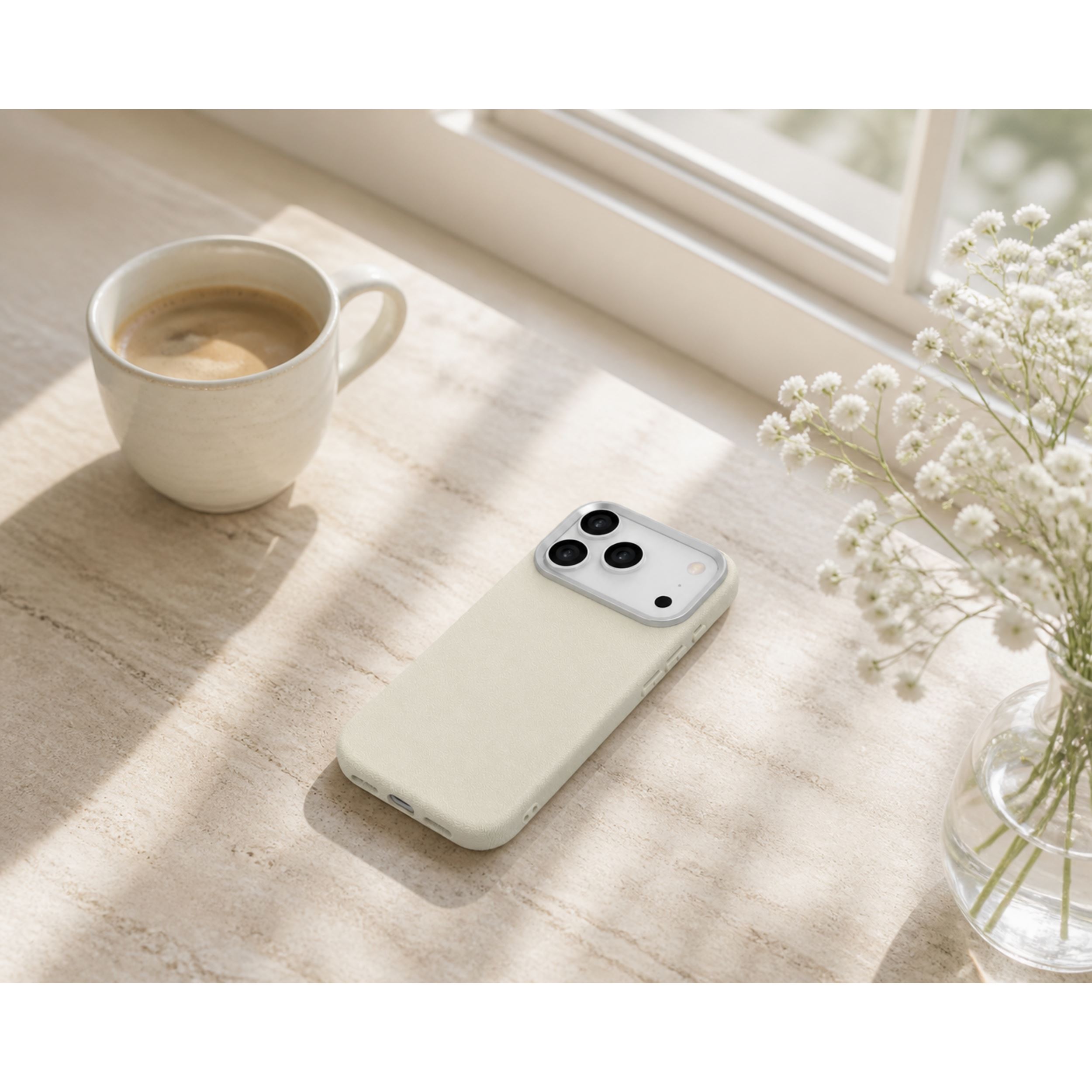Ốp Lưng iPhone 18 Pro Max Metal Skiny TPU Hydrus OCMC030 Màu Màu be