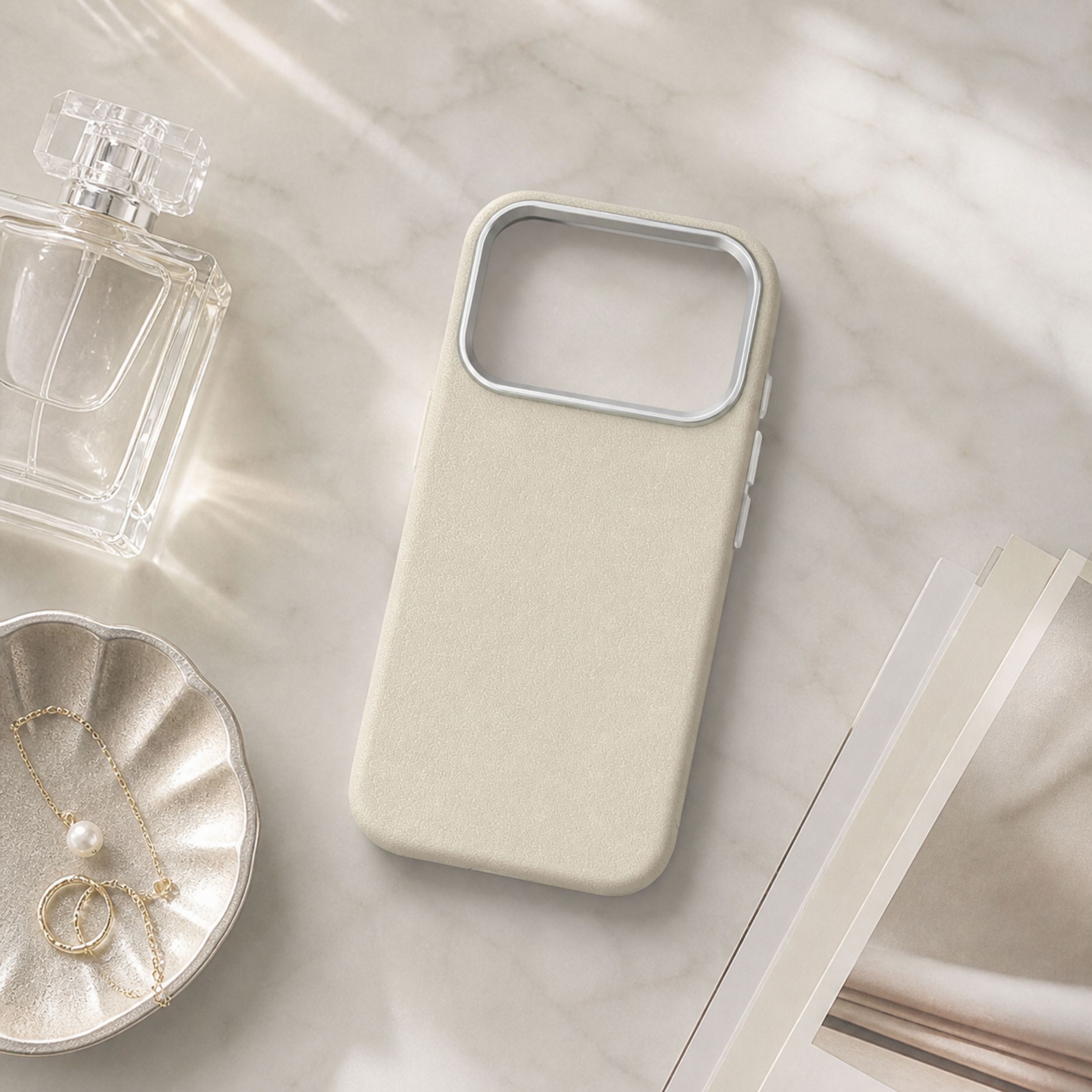 Ốp Lưng iPhone 18 Pro Max Metal Skiny TPU Hydrus OCMC030 Màu Màu be