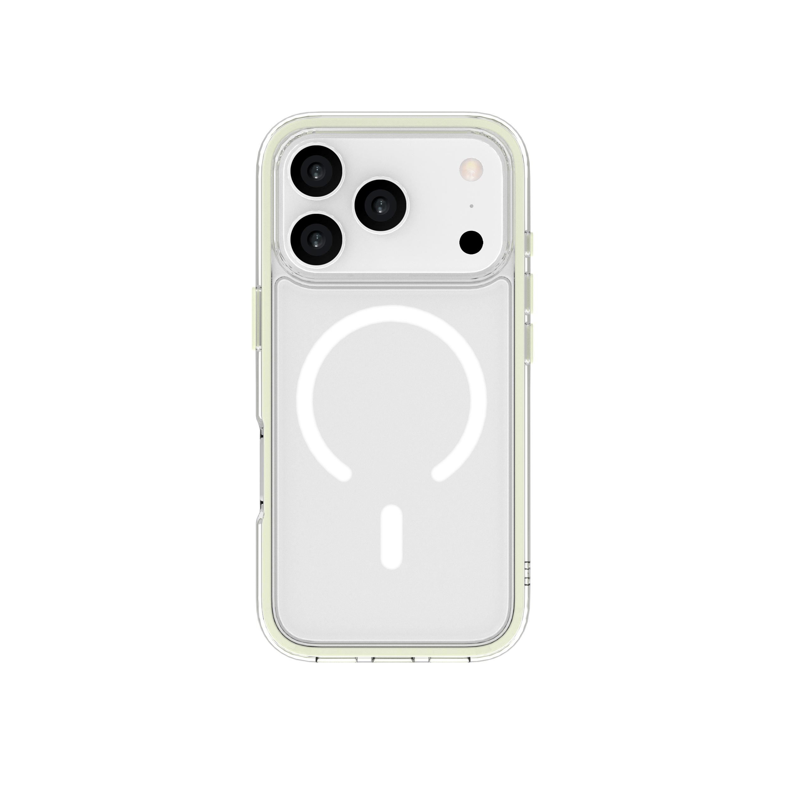 Ốp Lưng Magnetic iPhone 18 Pro Max PC TPU Hydrus Macaron Edge OCMC056 Màu Màu be