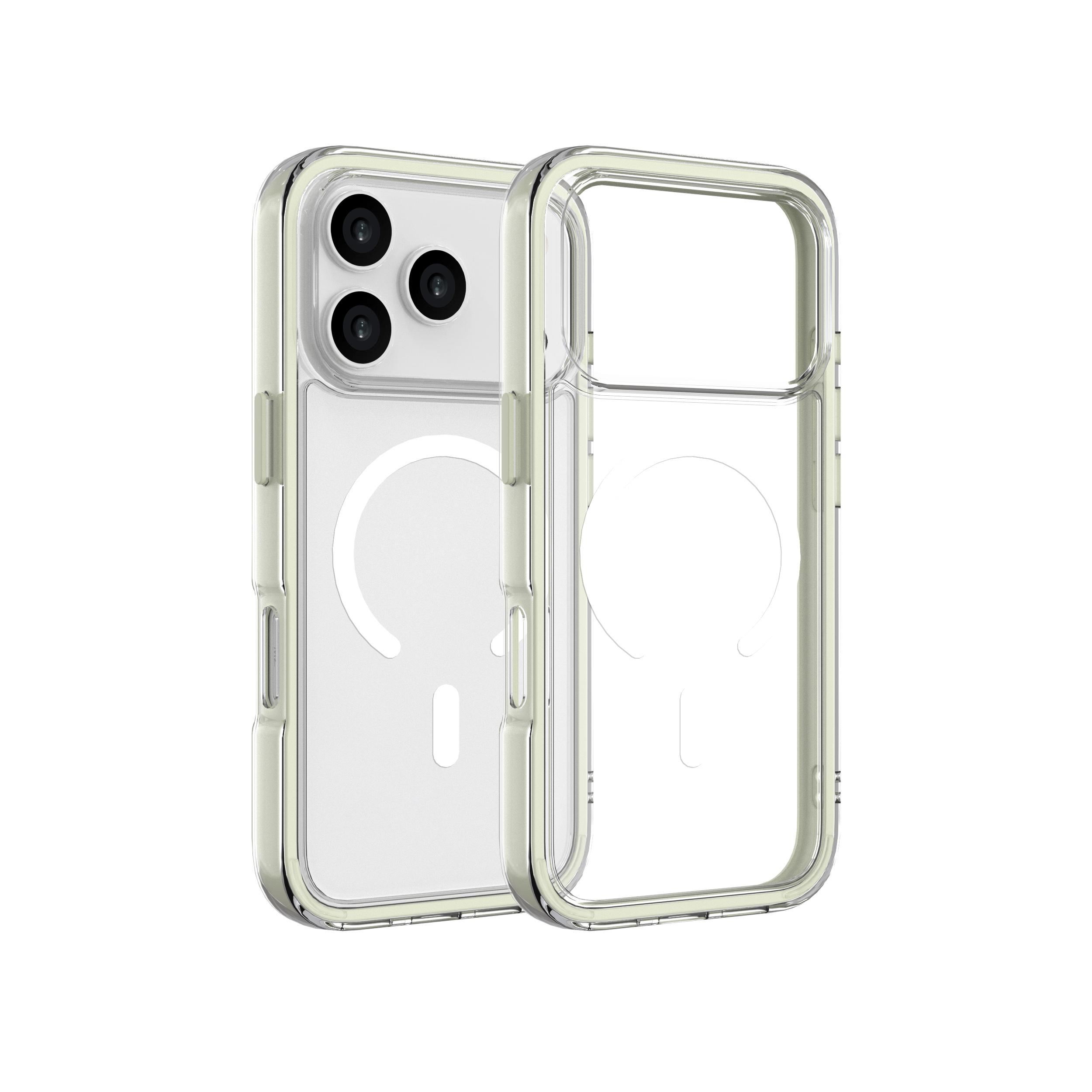 Ốp Lưng Magnetic iPhone 18 Pro Max PC TPU Hydrus Macaron Edge OCMC056 Màu Màu be