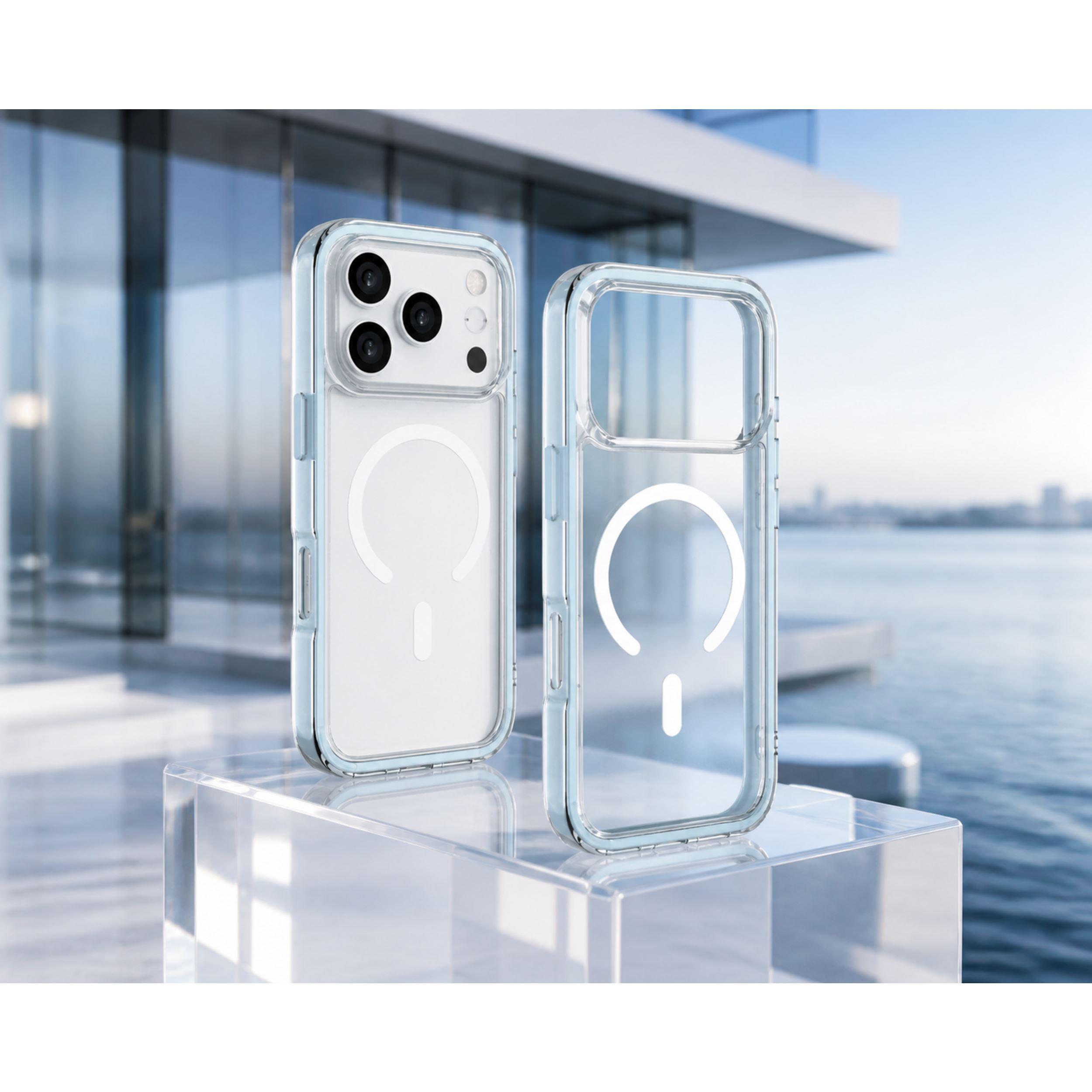 Ốp Lưng Magnetic iPhone 18 Pro Max PC TPU Hydrus Macaron Edge OCMC056 Màu Xanh