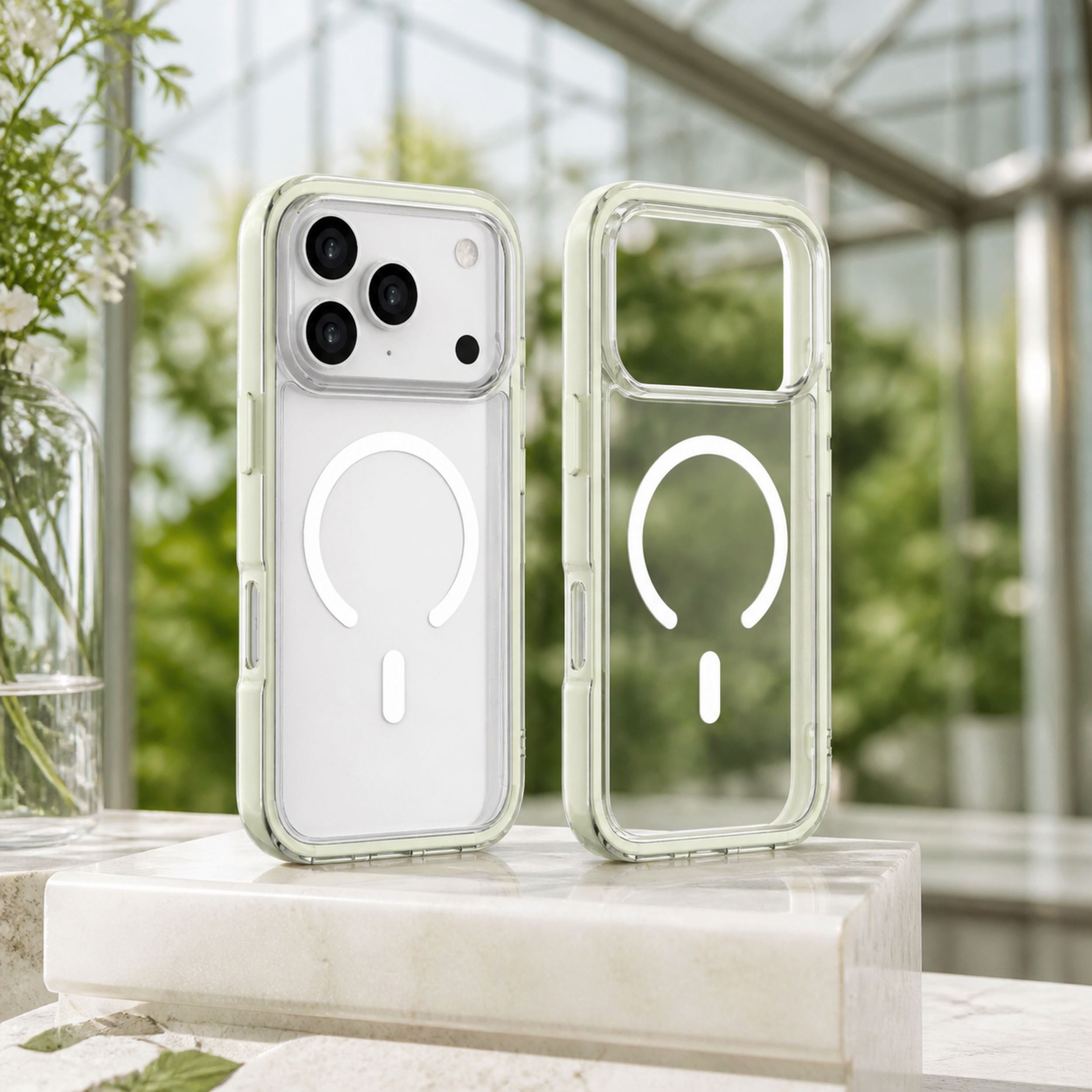 Ốp Lưng Magnetic iPhone 18 Pro PC TPU Hydrus Macaron Edge OCMC056 Màu Màu be