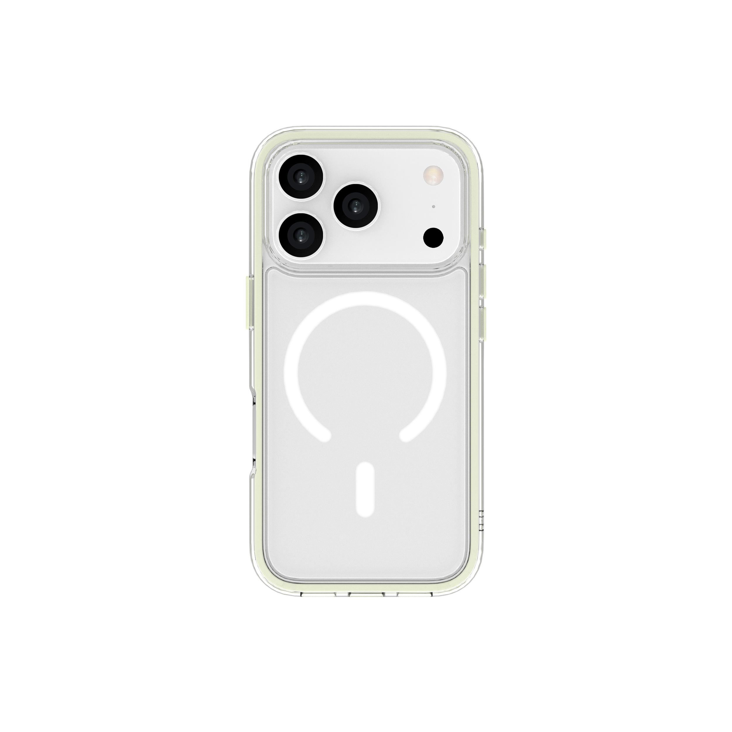 Ốp Lưng Magnetic iPhone 18 Pro PC TPU Hydrus Macaron Edge OCMC056 Màu Màu be