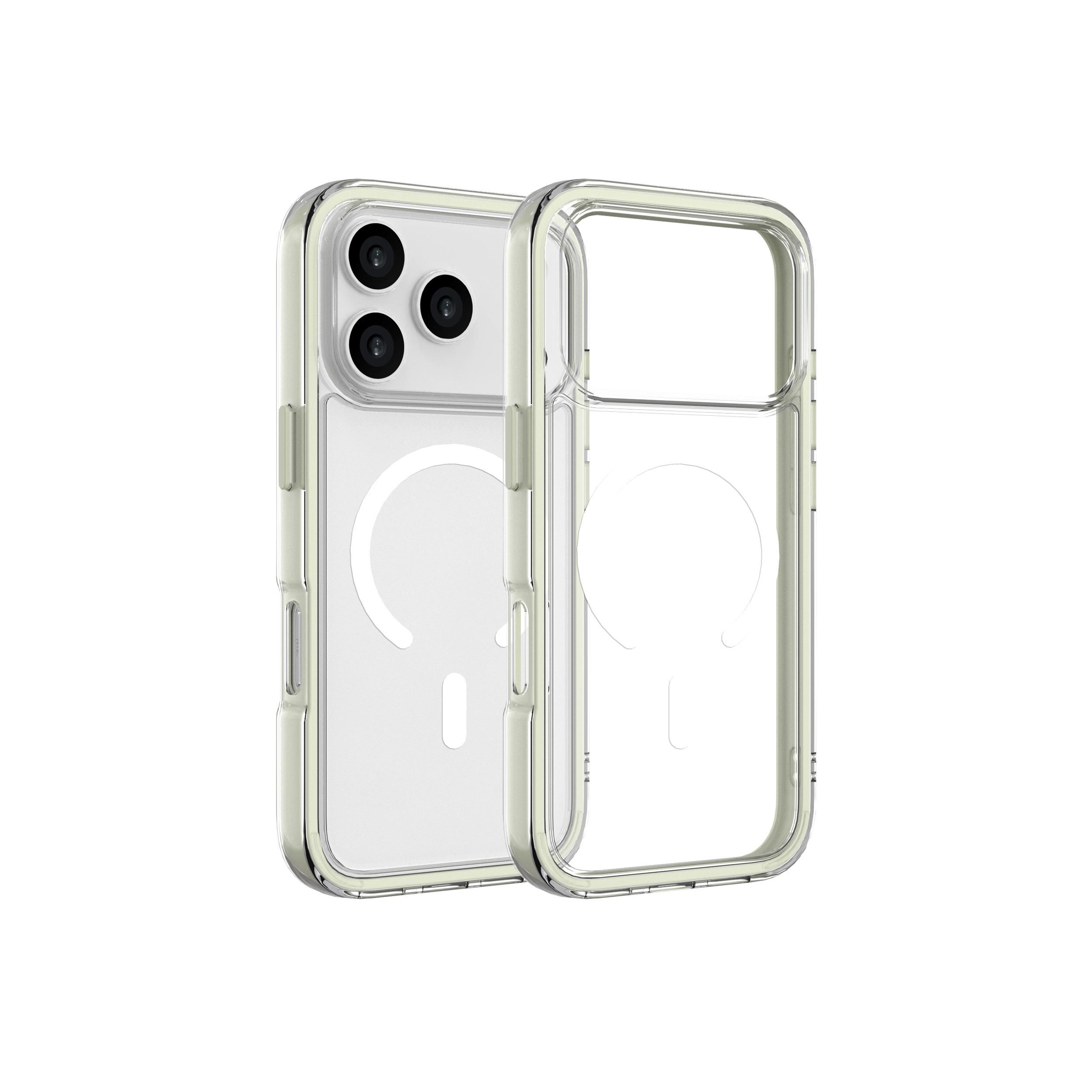 Ốp Lưng Magnetic iPhone 18 Pro PC TPU Hydrus Macaron Edge OCMC056 Màu Màu be