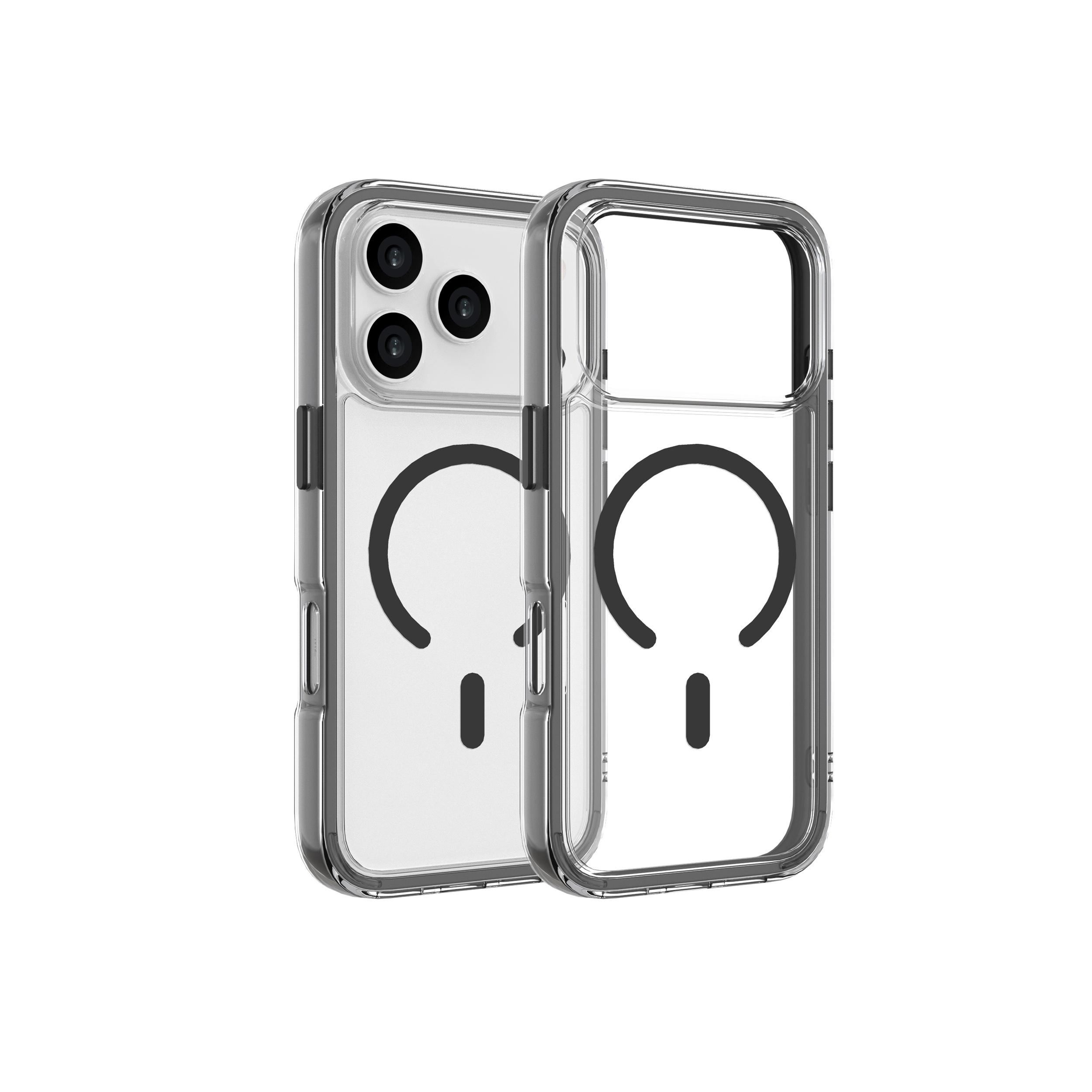 Ốp Lưng Magnetic iPhone 18 Pro PC TPU Hydrus Macaron Edge OCMC056 Màu Đen