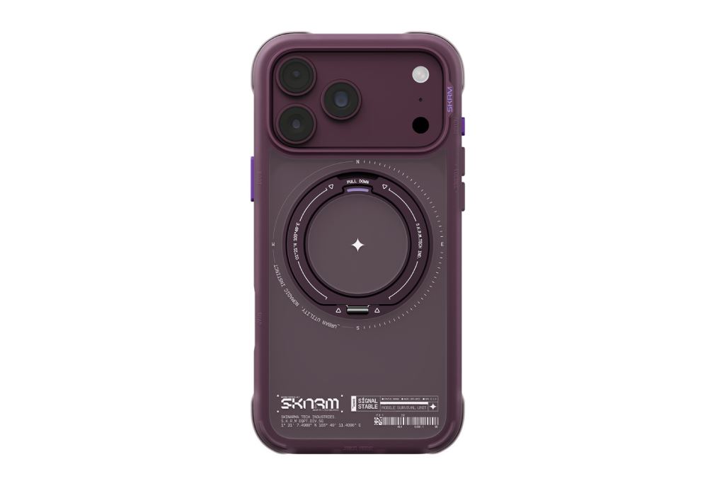 Ốp lưng Magnetic iPhone 18 Pro Max TPU PU SKINARMA Xoay 360 Có Nút Camera Control ATLAS Màu Xanh dương nhạt