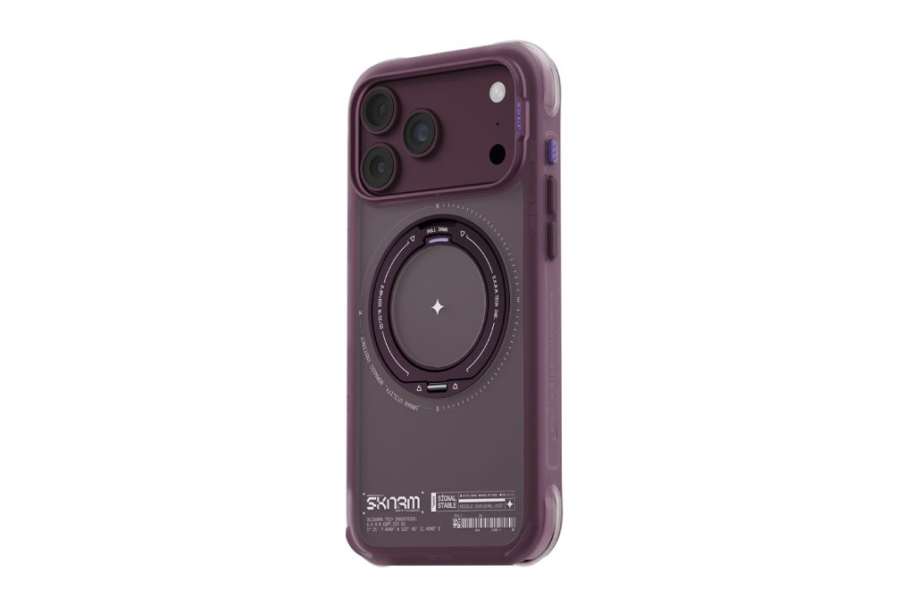 Ốp lưng Magnetic iPhone 18 Pro Max TPU PU SKINARMA Xoay 360 Có Nút Camera Control ATLAS Màu Xanh dương nhạt