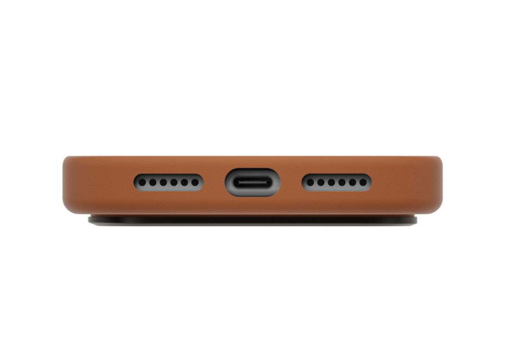 Ốp lưng Magnetic iPhone 18 Pro PU ALU Có Nút Camera Control UNIQ LYDEN Màu Nâu nhạt