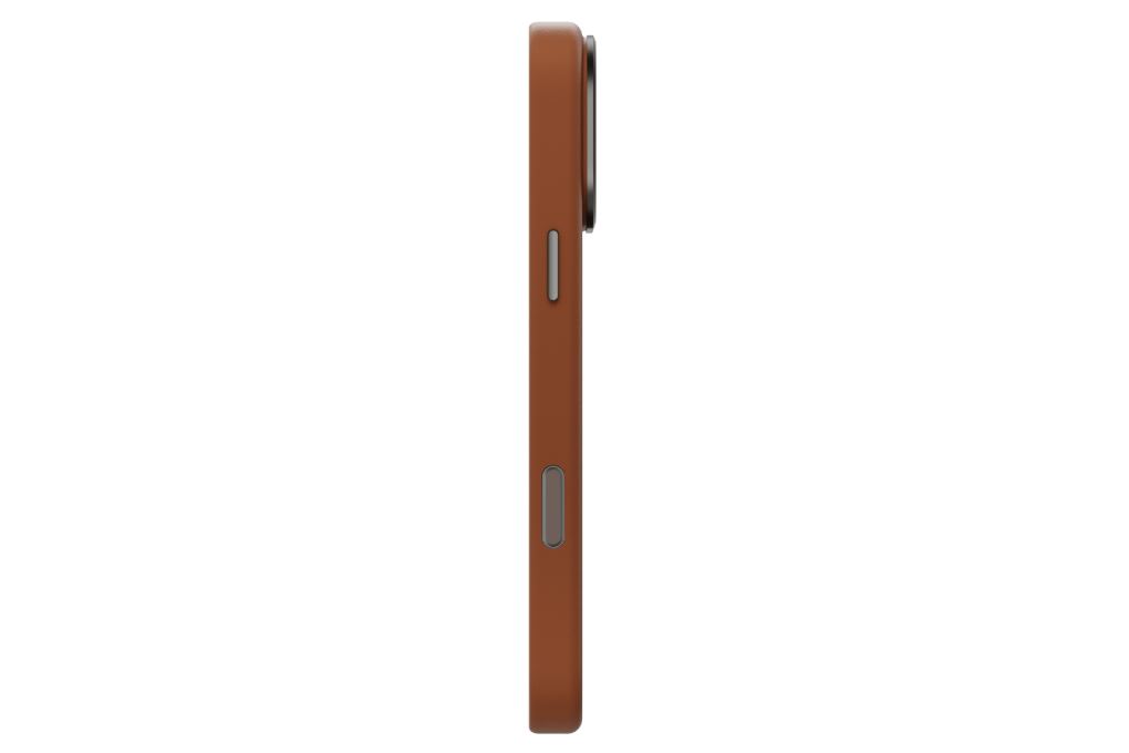 Ốp lưng Magnetic iPhone 18 Pro PU ALU Có Nút Camera Control UNIQ LYDEN Màu Nâu nhạt