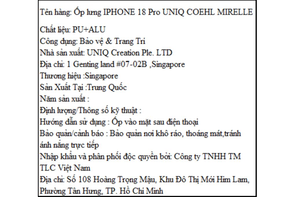 Ốp lưng Magnetic iPhone 18 Pro PU ALU Kèm dây đeo UNIQ MIRELLE Màu Đen