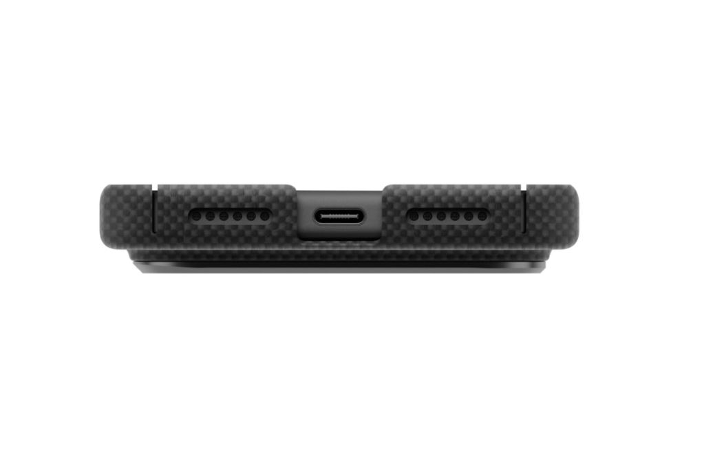Ốp lưng Magnetic iPhone 18 Pro Max KEVLAR ALU Có Nút Camera Control UNIQ KEVA EDGE Màu Đen