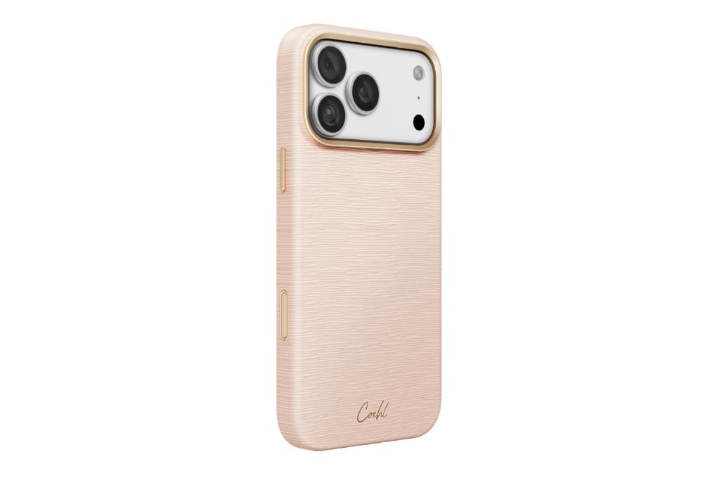 Ốp lưng Magnetic iPhone 18 Pro Max PU ALU Kèm dây đeo UNIQ MIRELLE Màu Hồng phấn