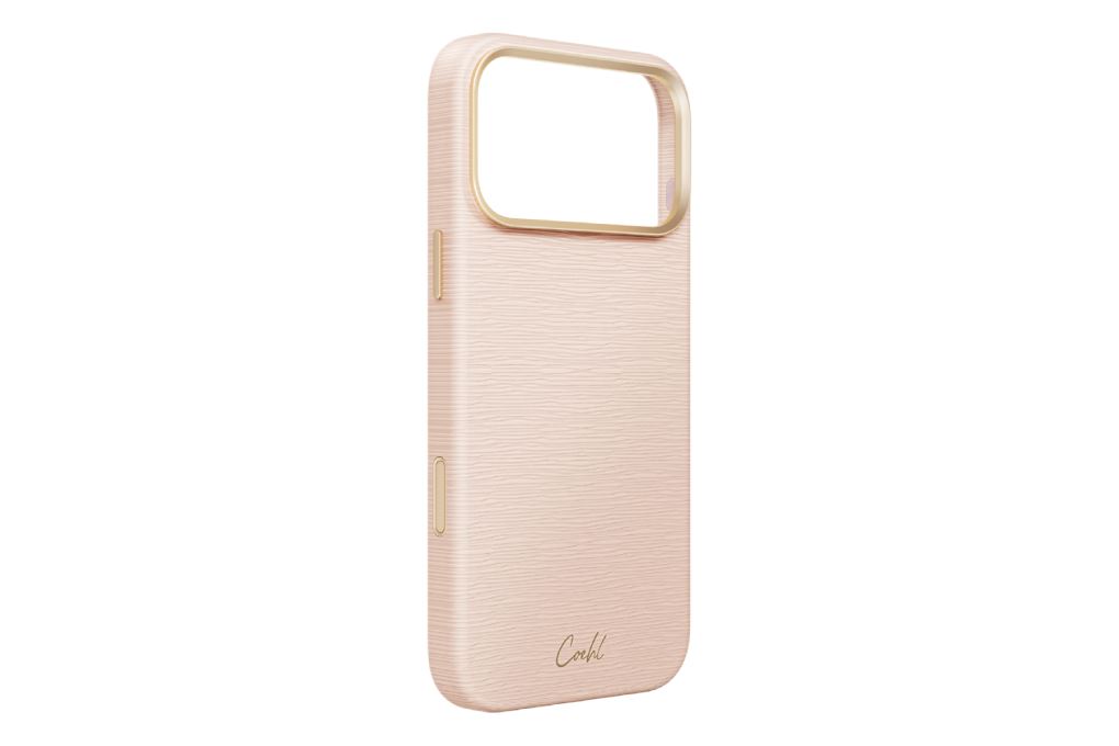 Ốp lưng Magnetic iPhone 18 Pro Max PU ALU Kèm dây đeo UNIQ MIRELLE Màu Hồng phấn