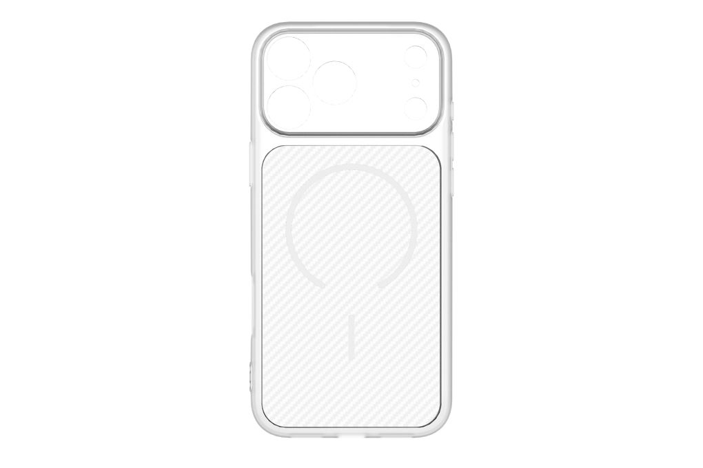 Ốp lưng iPhone 18 Pro Max TPU Jelly Carbon Hydrus OCMC124 Màu Trắng